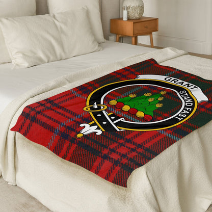 Scottish Clan Grant Crest Tartan Blanket