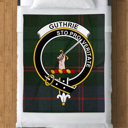 Scottish Clan Guthrie Crest Tartan Blanket