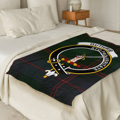 Scottish Clan Guthrie Crest Tartan Blanket