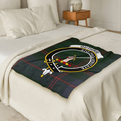 Scottish Clan Guthrie Crest Tartan Blanket