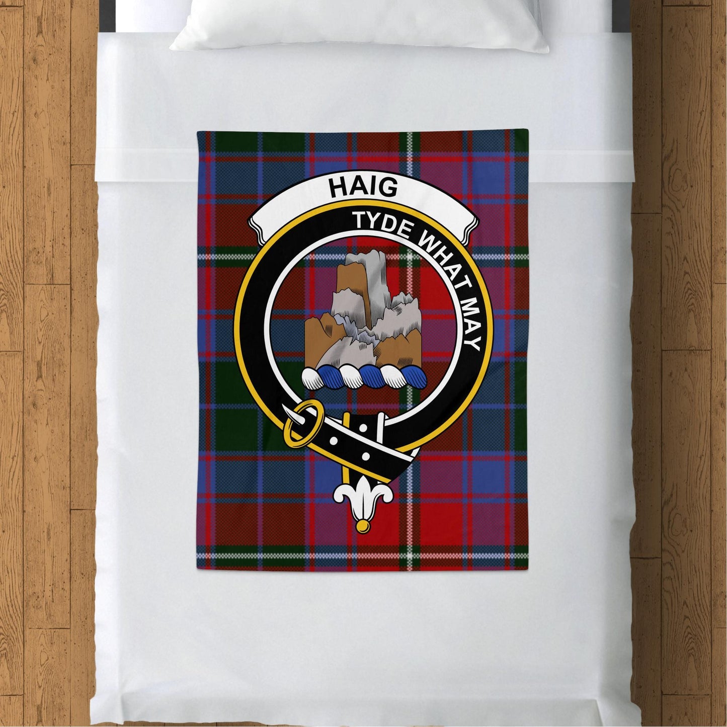 Scottish Clan Haig Crest Tartan Blanket