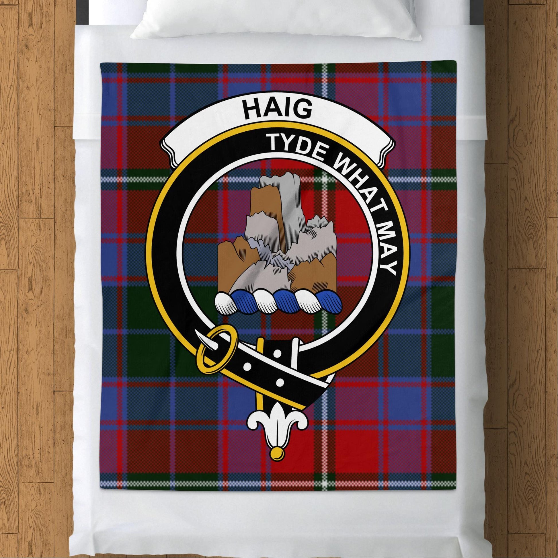 Scottish Clan Haig Crest Tartan Blanket