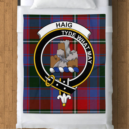 Scottish Clan Haig Crest Tartan Blanket