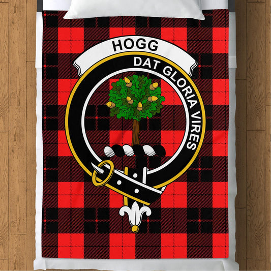 Scottish Clan Hogg Crest Tartan Blanket