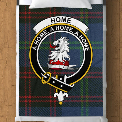 Scottish Clan Home Crest Tartan Blanket