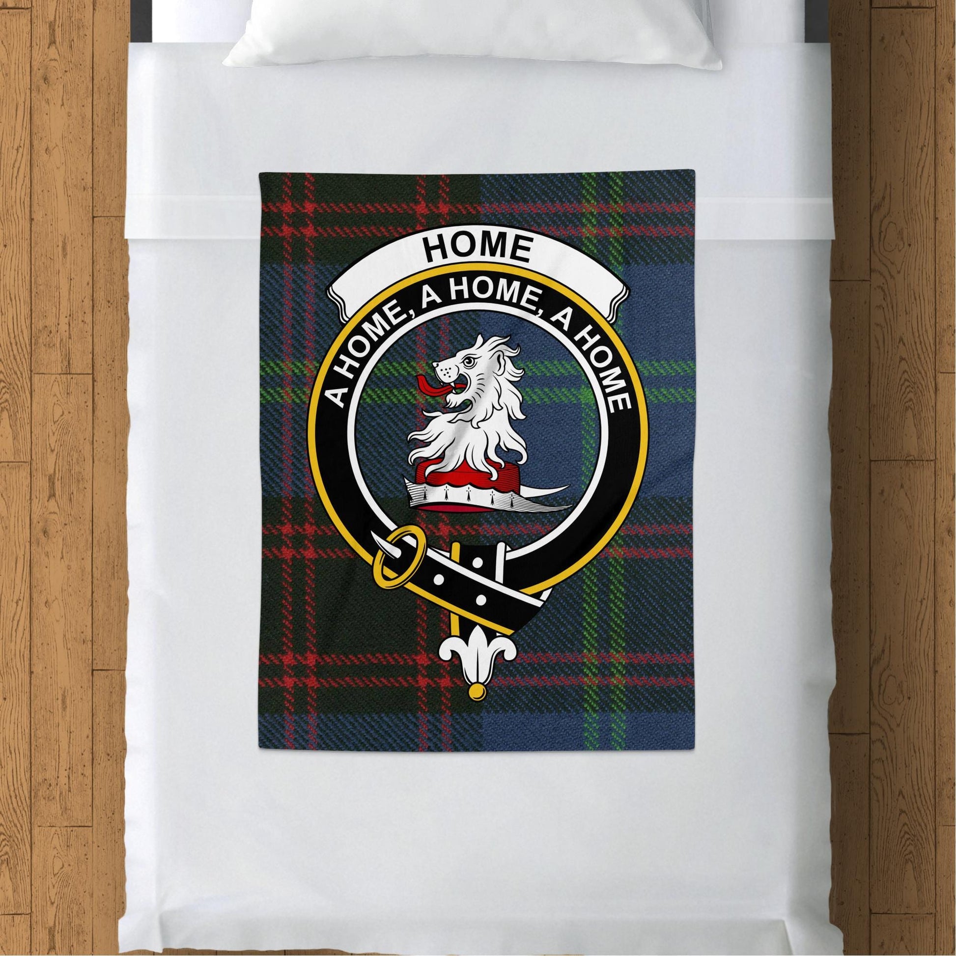 Scottish Clan Home Crest Tartan Blanket