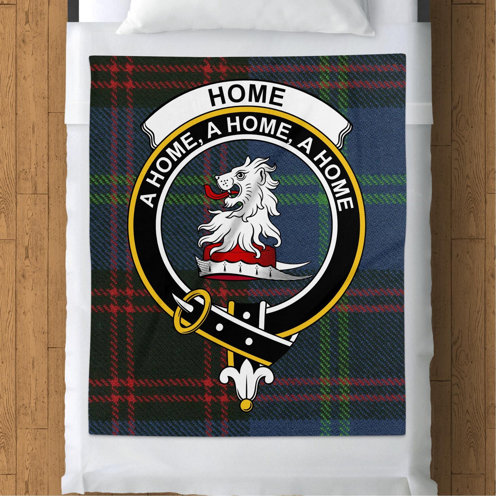 Scottish Clan Home Crest Tartan Blanket