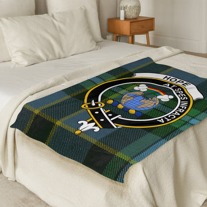 Scottish Clan Hope At Spes Infracta Tartan Blanket