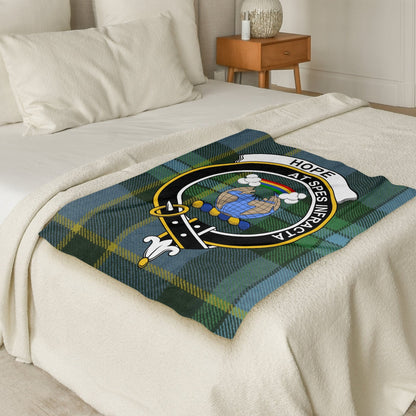 Scottish Clan Hope At Spes Infracta Tartan Blanket