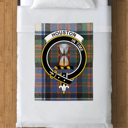 Scottish Clan Houston Crest Tartan Blanket