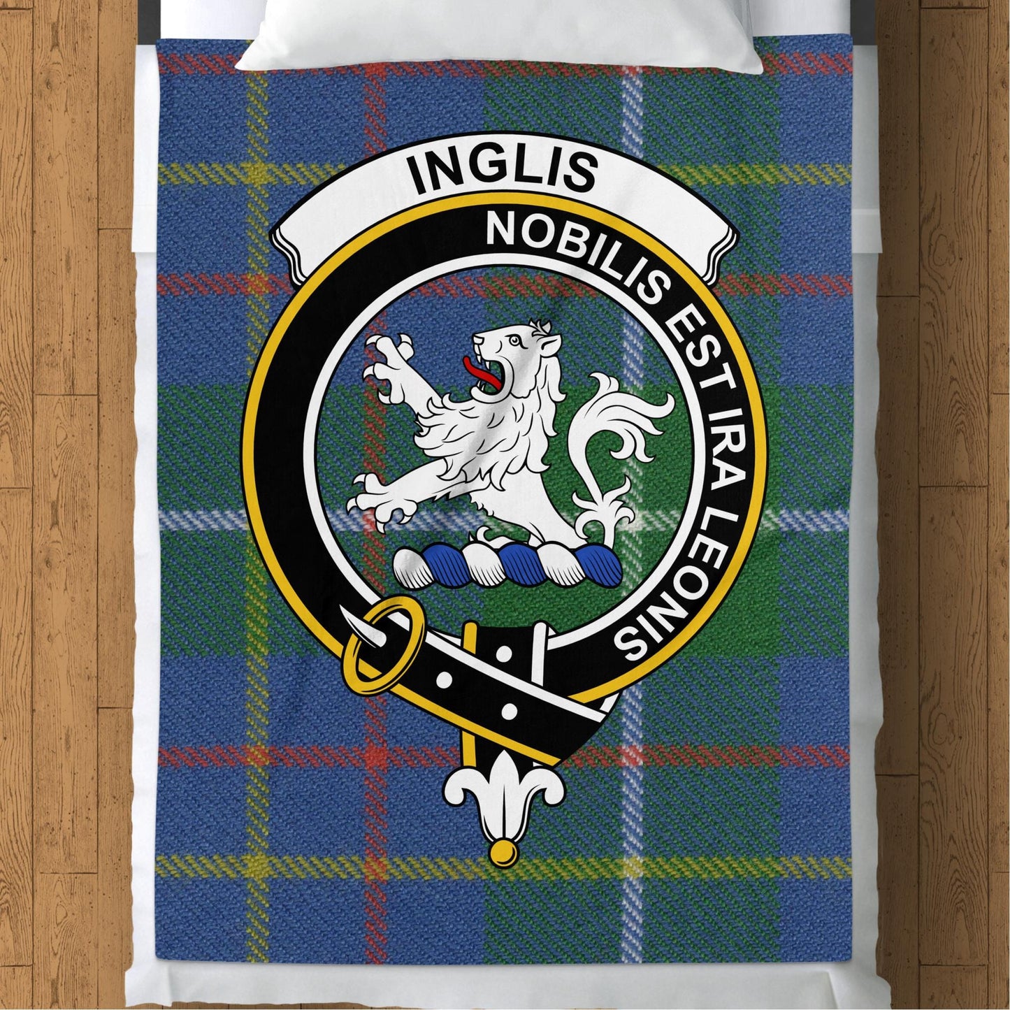 Scottish Clan Inglis Nobilis Est Ira Leonis Blanket