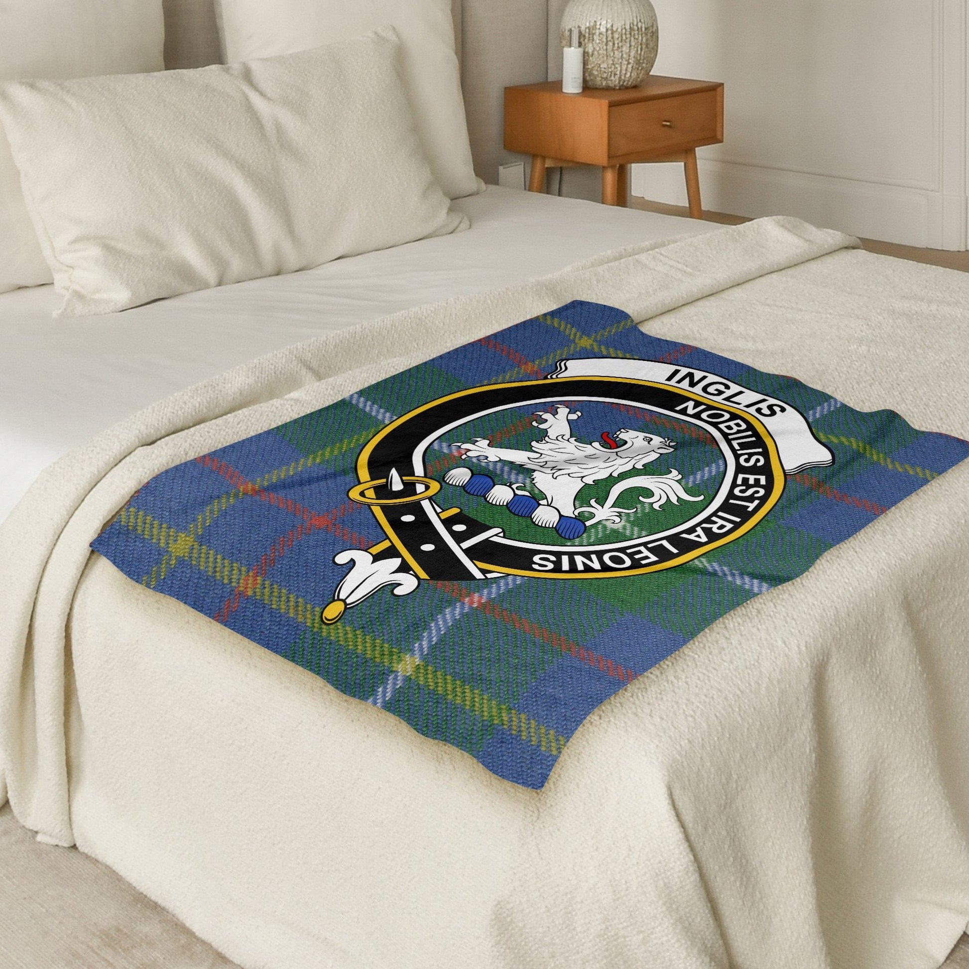 Scottish Clan Inglis Nobilis Est Ira Leonis Blanket