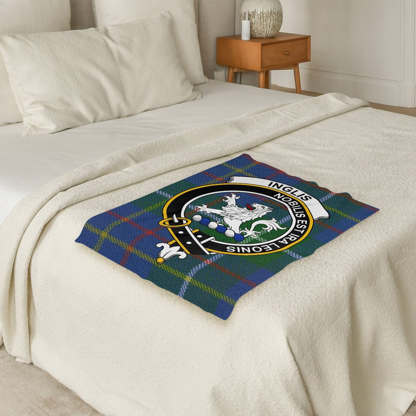 Scottish Clan Inglis Nobilis Est Ira Leonis Blanket