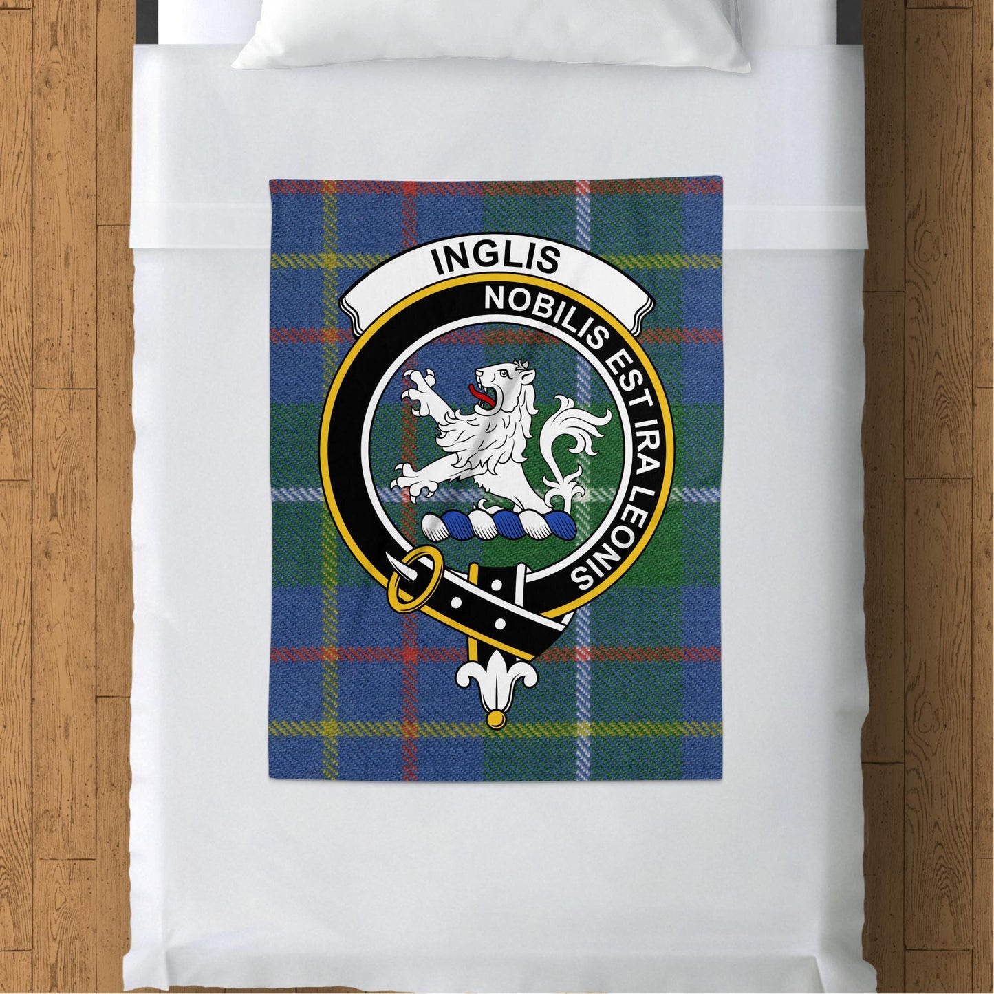 Scottish Clan Inglis Nobilis Est Ira Leonis Blanket