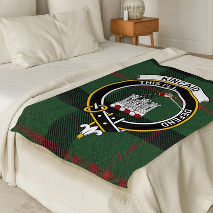 Scottish Clan Kincaid Crest Tartan Blanket