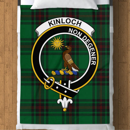 Scottish Clan Kinloch Crest Tartan Blanket