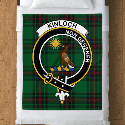 Scottish Clan Kinloch Crest Tartan Blanket