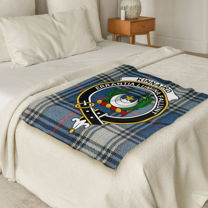 Scottish Clan Kinnaird Crest Tartan Blanket