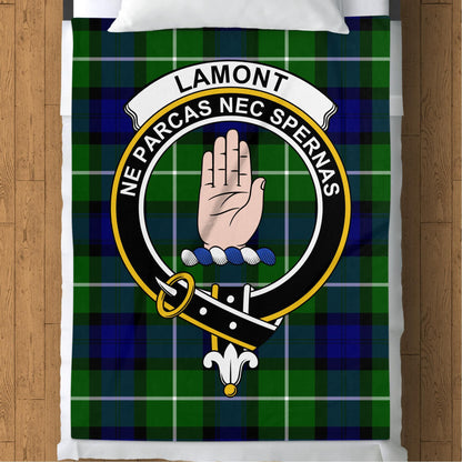 Scottish Clan Lamont Crest Tartan Blanket