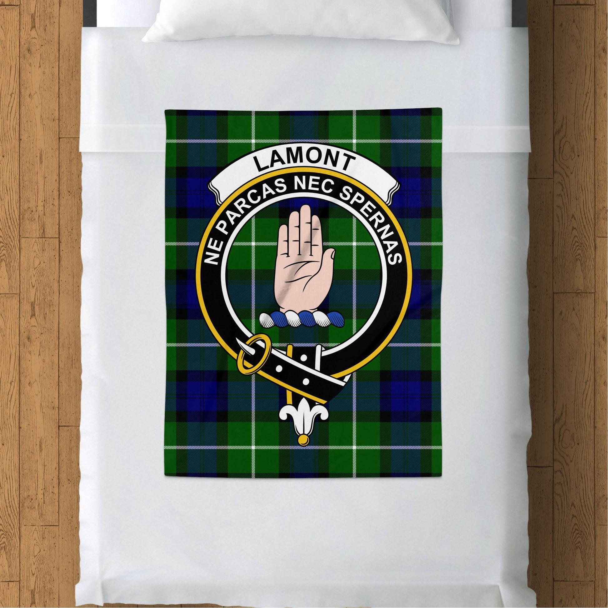 Scottish Clan Lamont Crest Tartan Blanket