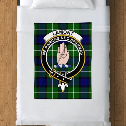 Scottish Clan Lamont Crest Tartan Blanket