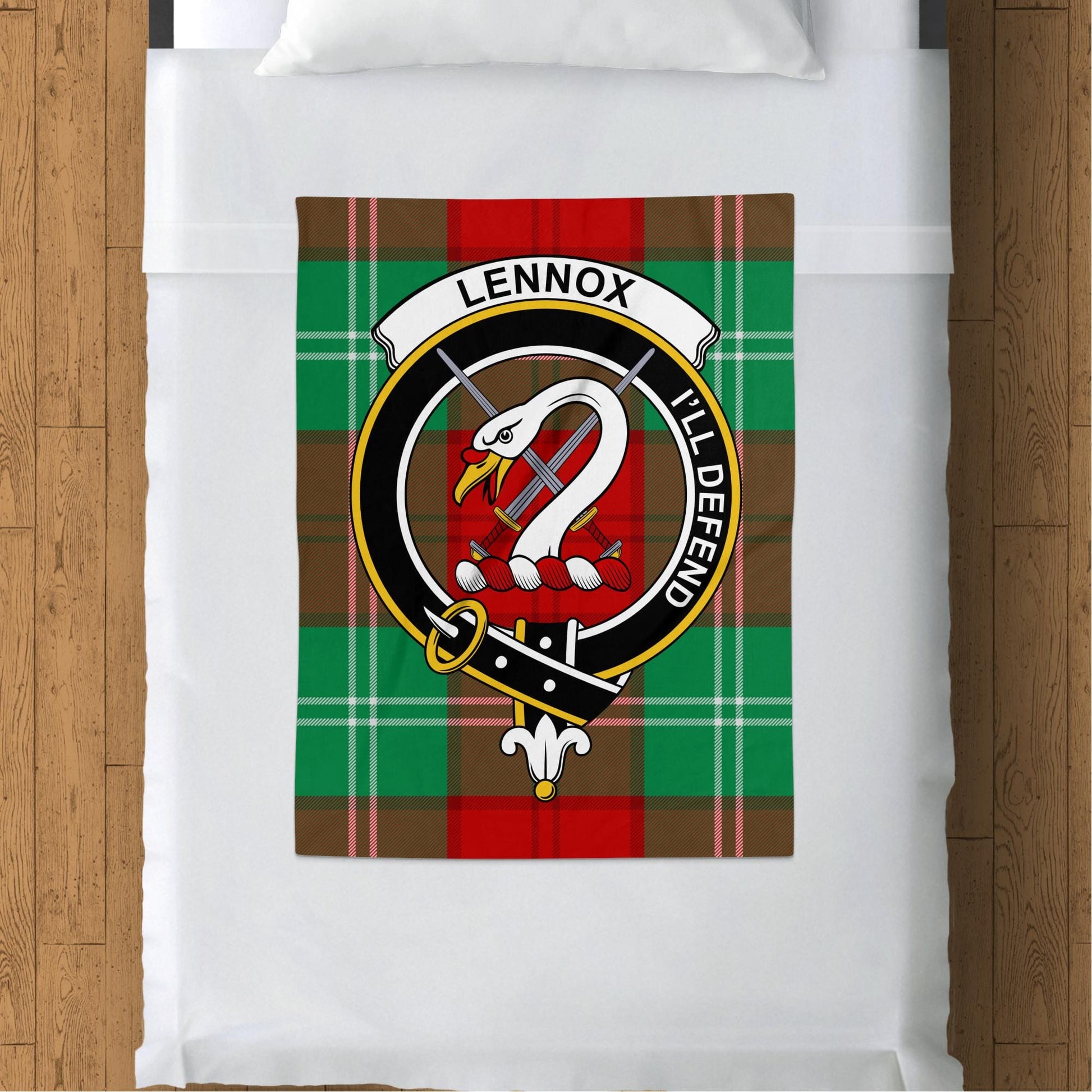 Scottish Clan Lennox I'll Defend Tartan Blanket