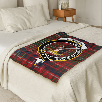 Scottish Clan Lumsden Crest Tartan Blanket