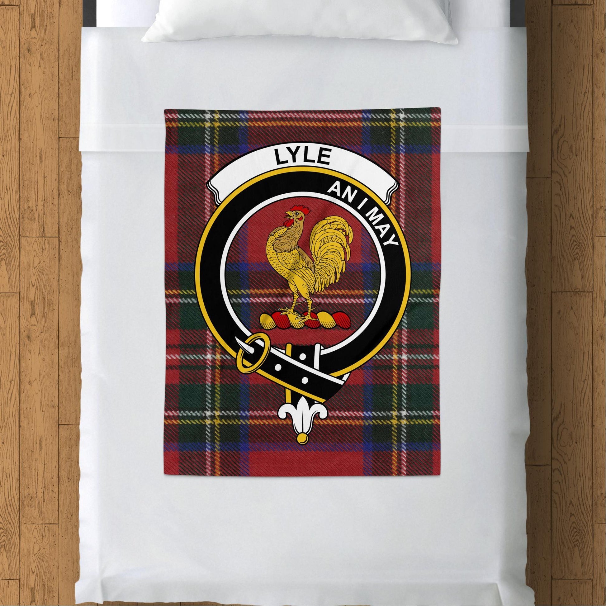 Scottish Clan Lyle Crest Tartan Blanket