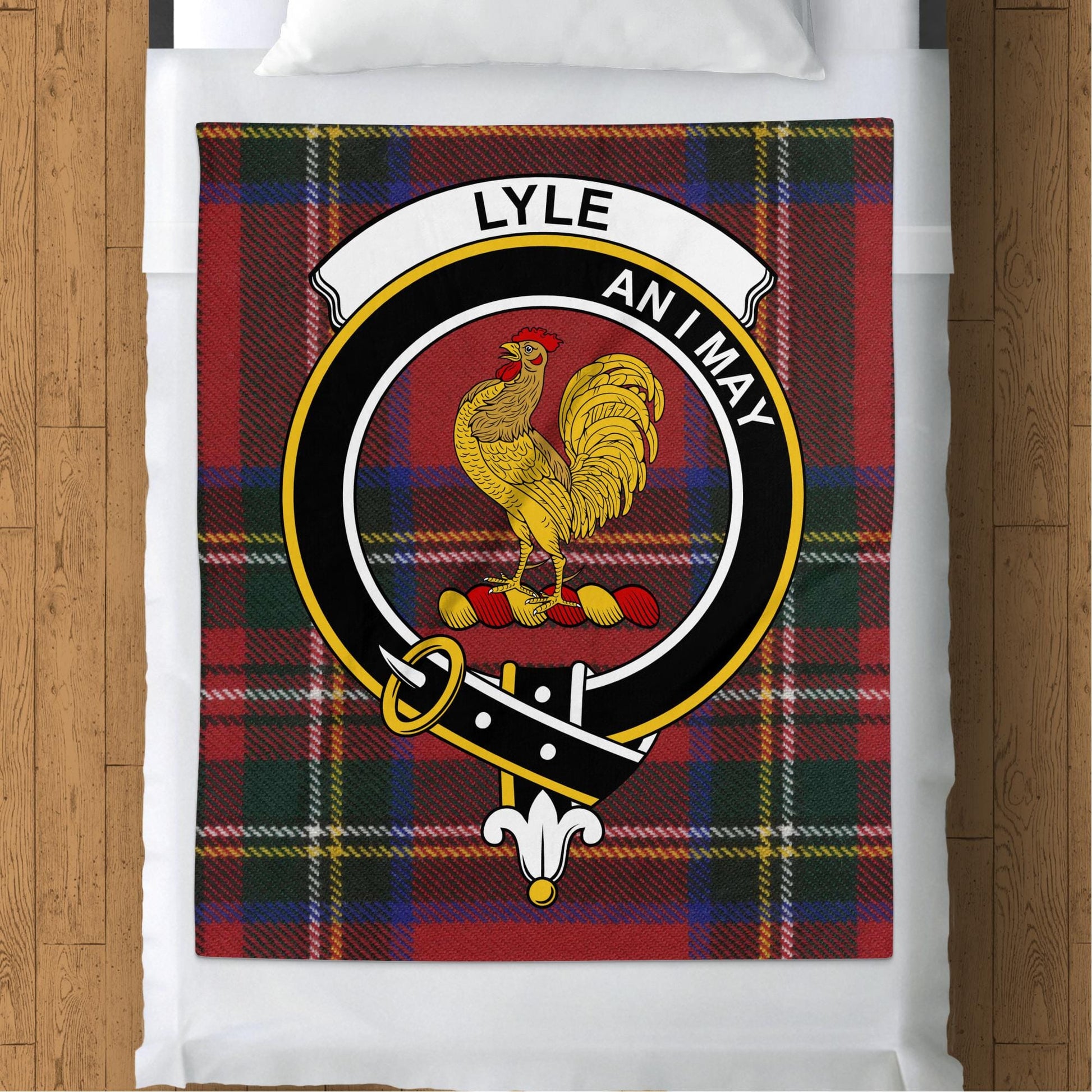 Scottish Clan Lyle Crest Tartan Blanket