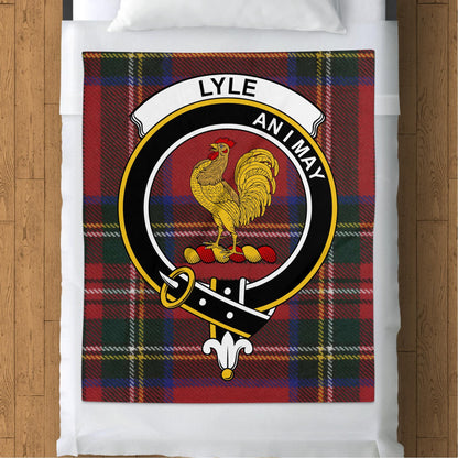 Scottish Clan Lyle Crest Tartan Blanket