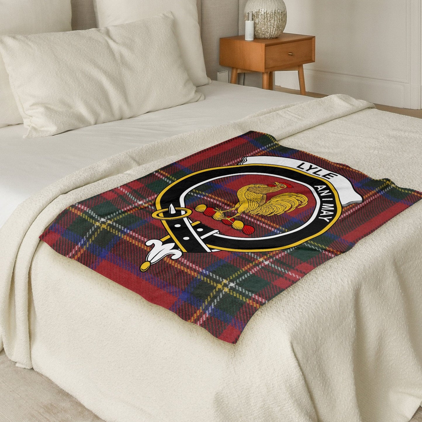 Scottish Clan Lyle Crest Tartan Blanket