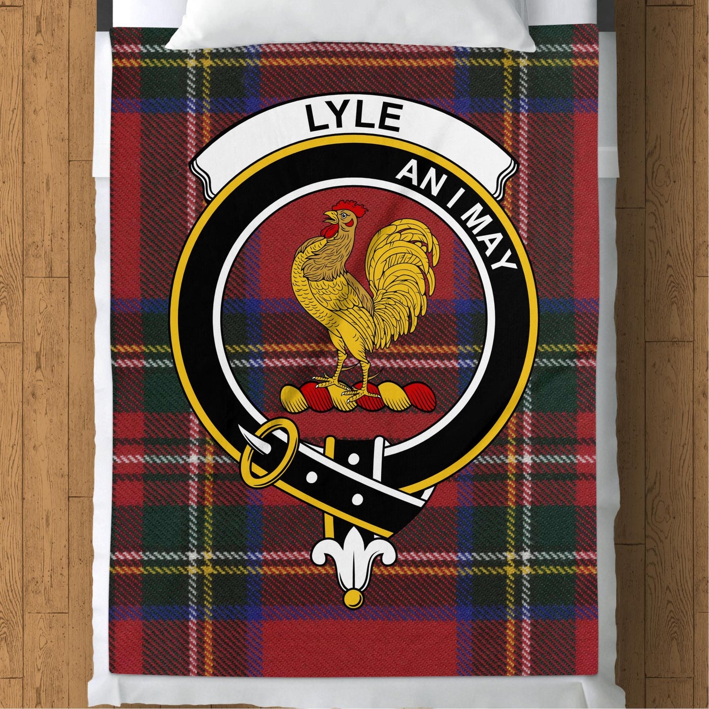 Scottish Clan Lyle Crest Tartan Blanket