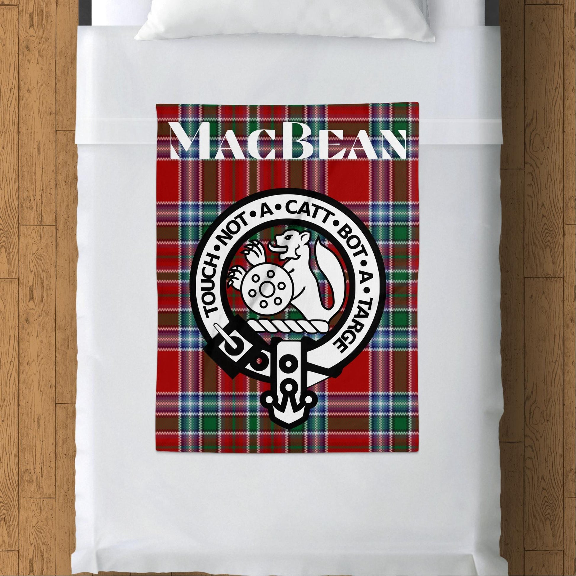 Scottish Clan MacBean Crest Tartan Blanket