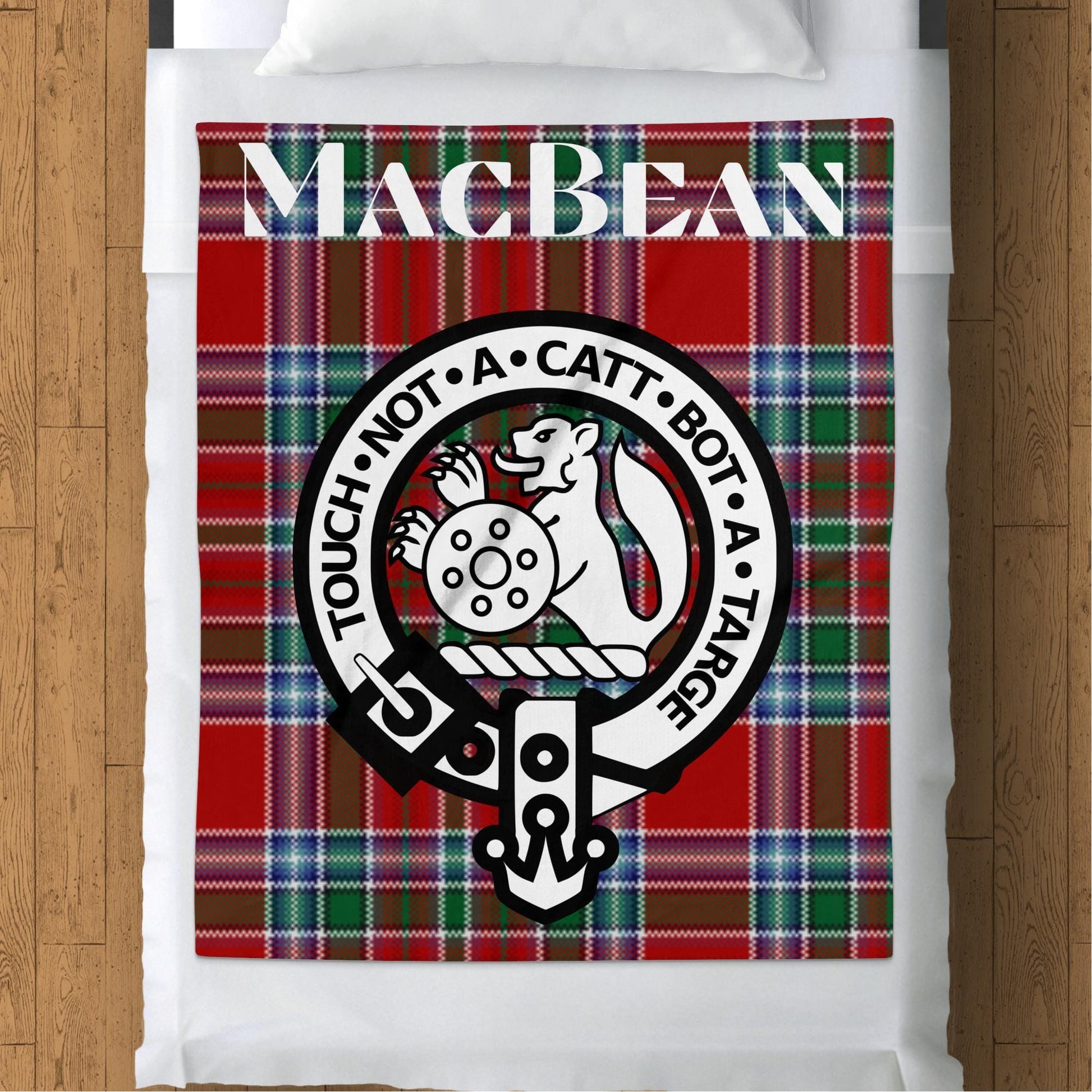 Scottish Clan MacBean Crest Tartan Blanket