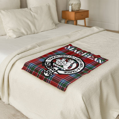 Scottish Clan MacBean Crest Tartan Blanket