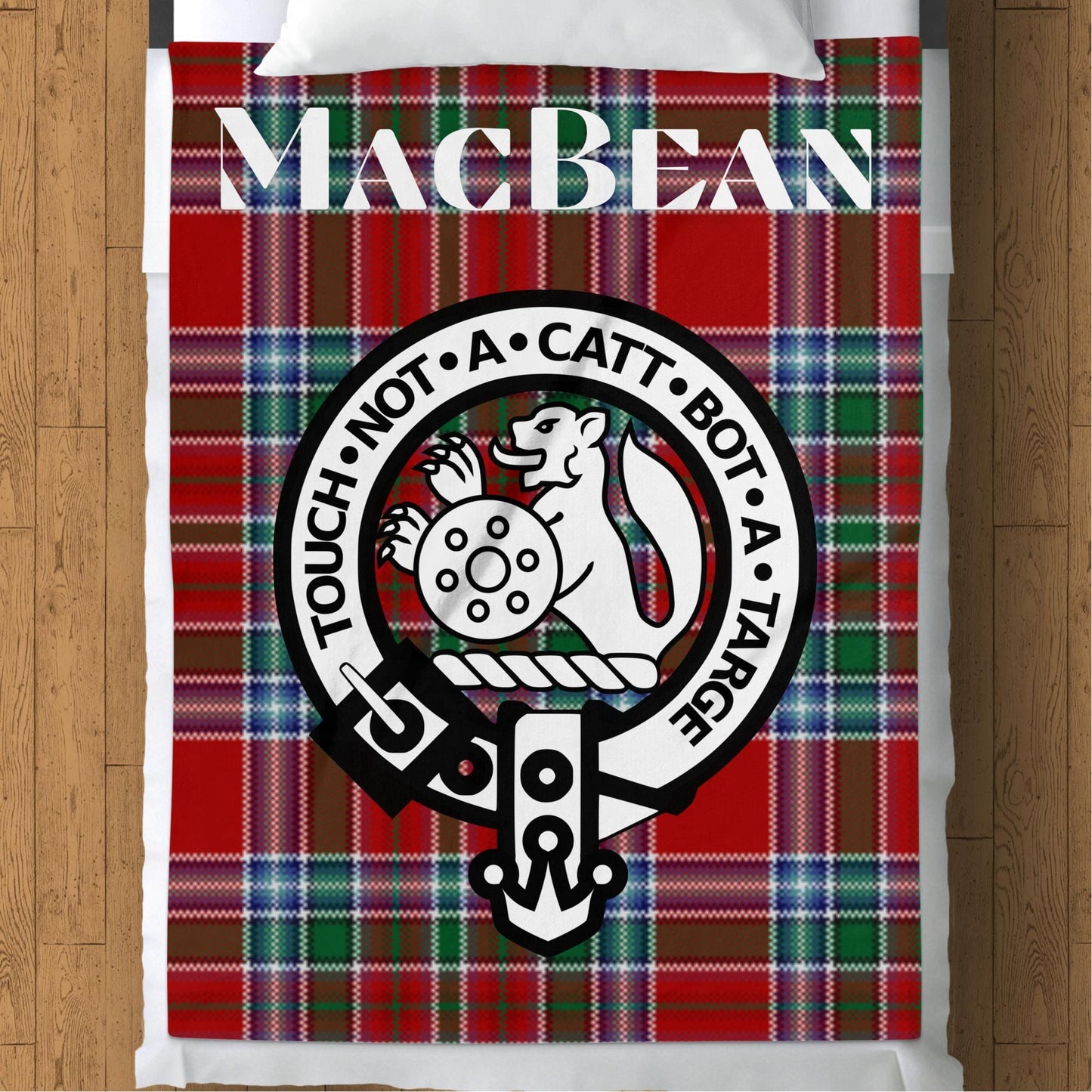 Scottish Clan MacBean Crest Tartan Blanket