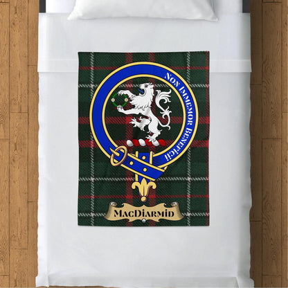 Scottish Clan MacDiarmid Crest Tartan Blanket