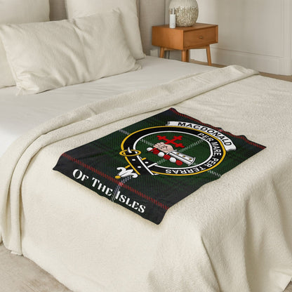 Scottish Clan MacDonald Crest Tartan Blanket