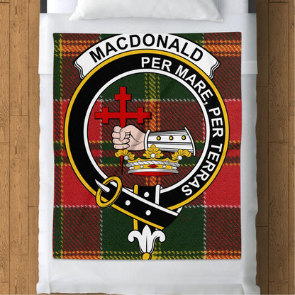 Scottish Clan Macdonald Crest Tartan Blanket