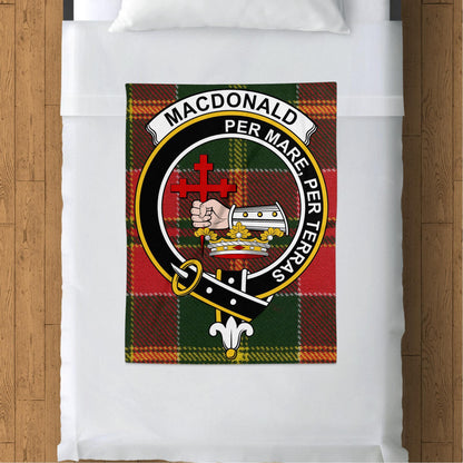 Scottish Clan Macdonald Crest Tartan Blanket