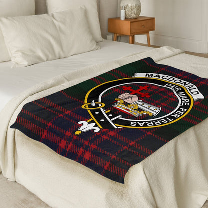 Scottish Clan Macdonald Crest Tartan Blanket