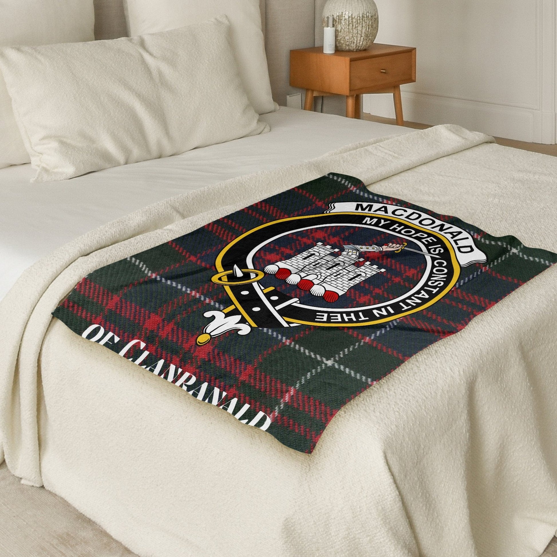 Scottish Clan MacDonald of Clanranald Tartan Blanket