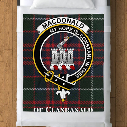 Scottish Clan MacDonald of Clanranald Tartan Blanket