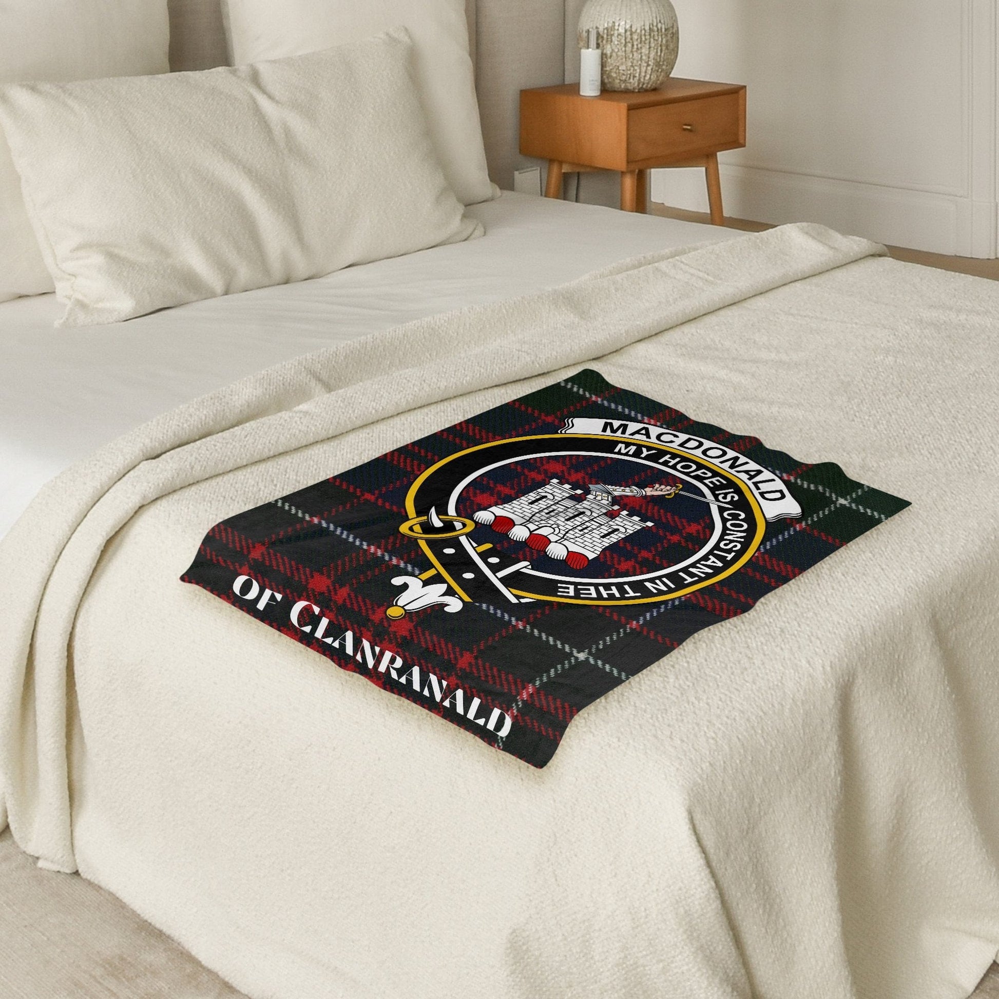 Scottish Clan MacDonald of Clanranald Tartan Blanket