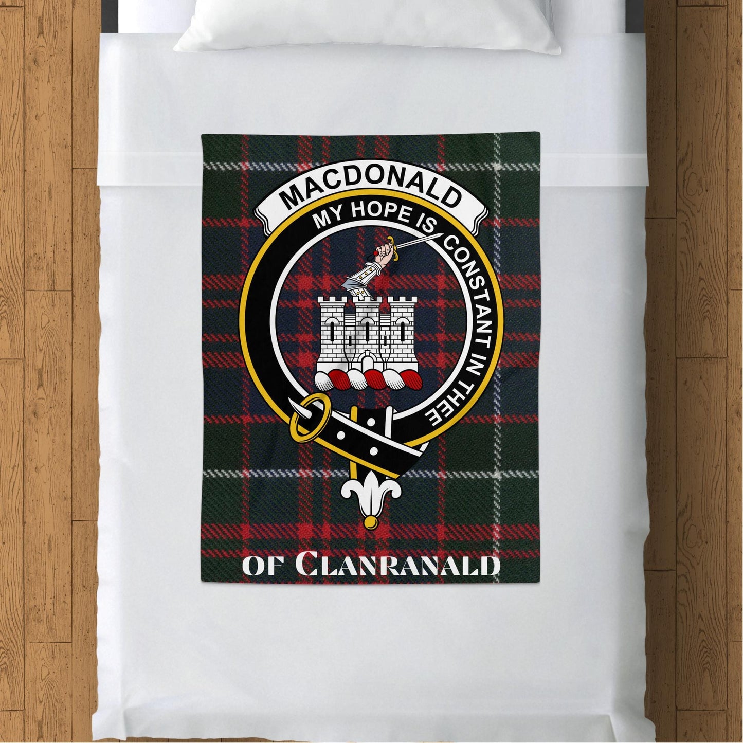 Scottish Clan MacDonald of Clanranald Tartan Blanket