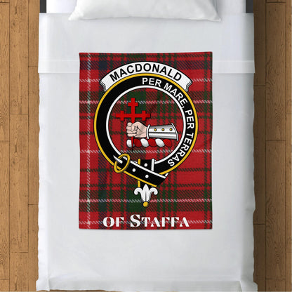 Scottish Clan Macdonald Tartan Crest Blanket