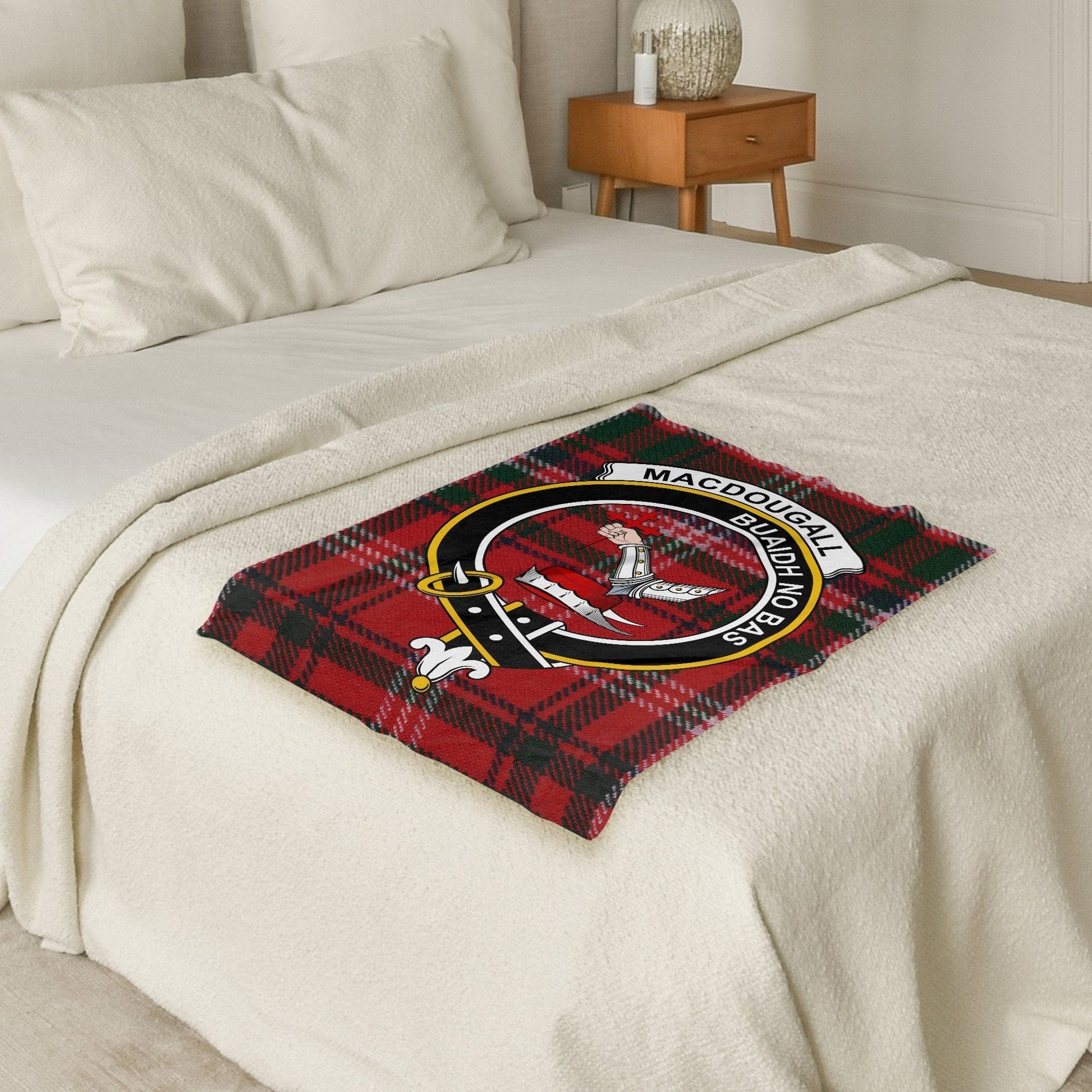 Scottish Clan Macdougall Crest Tartan Blanket