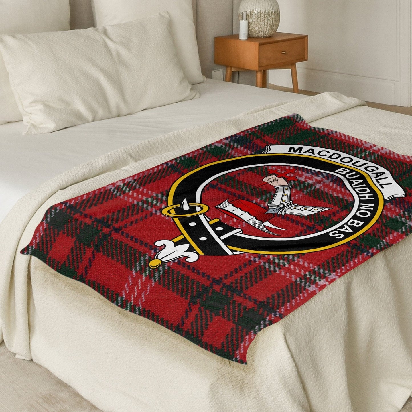 Scottish Clan Macdougall Crest Tartan Blanket