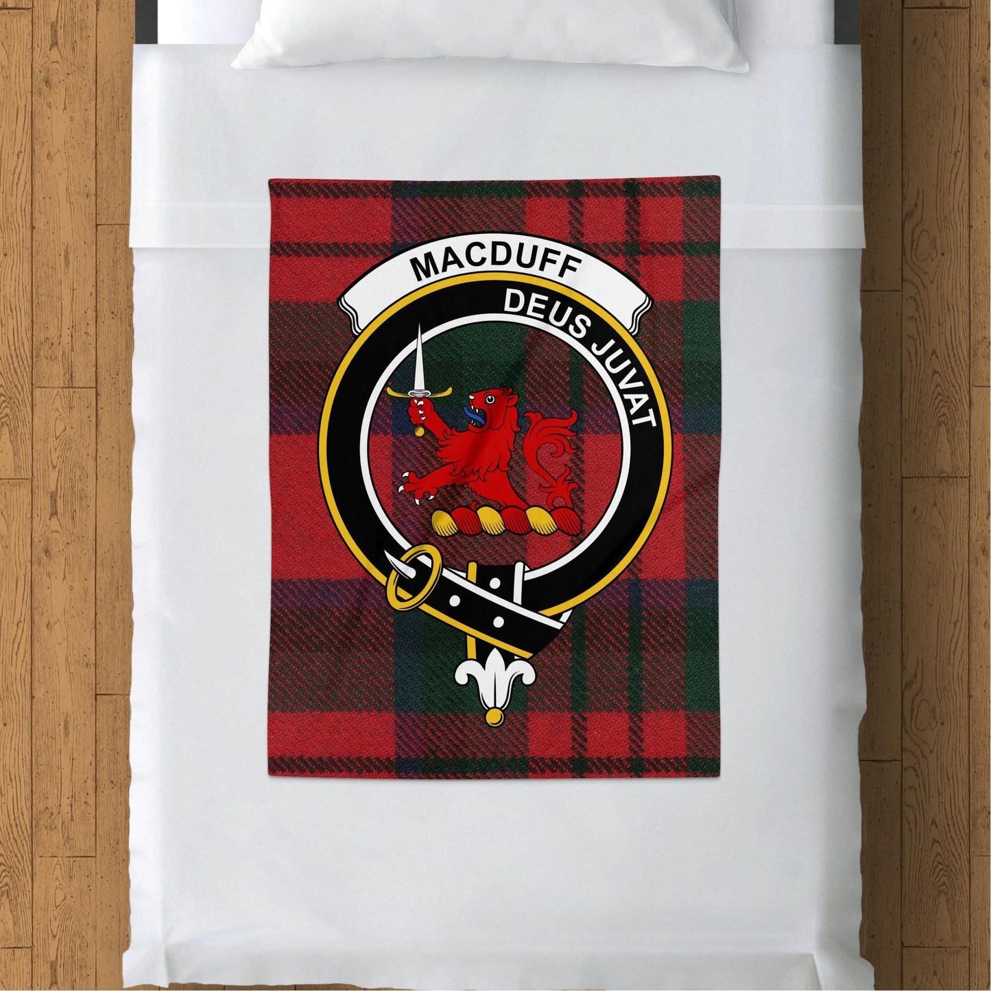 Scottish Clan MacDuff Crest Tartan Blanket