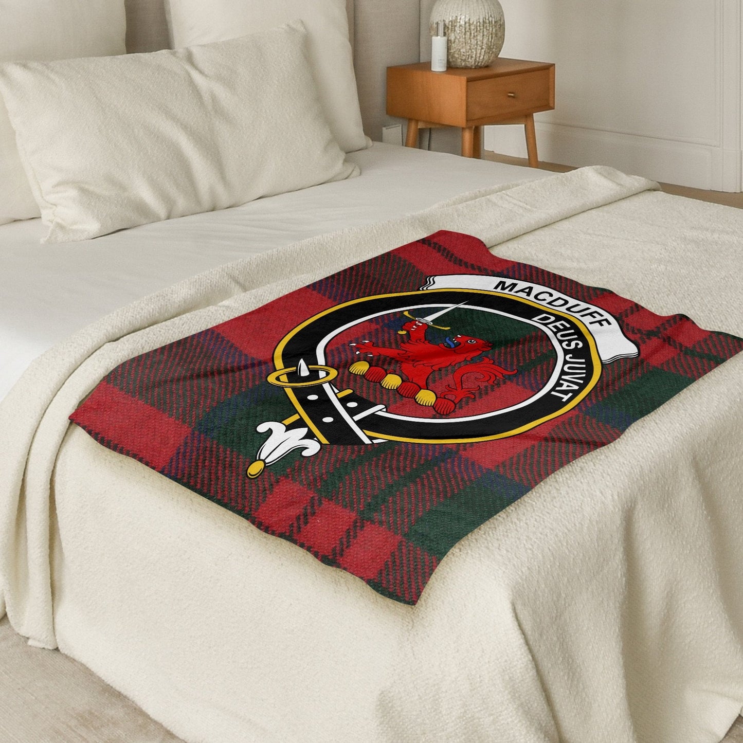 Scottish Clan MacDuff Crest Tartan Blanket